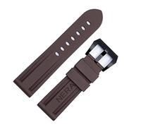 SCWZZWSY Fluoro Gomma 22mm 24mm Cinturino Del Silicone Del Cinturino Per Panerai Watch Strap, 24mm
