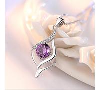 SCWZZWSY Gioielli per Ragazze 2 carati d La Collana di moissanite s Wedding Women's Made in China Decorations
