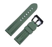 SCWZZWSY Gomma fluoro 22 mm da orologio da orologio da orologio in silicone per cinghia di orologio Panerai