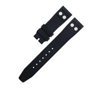 SCWZZWSY Gomma naturale FKM in gomma fluorurata da 20 mm con cinturino rivetto per cinturino morbido IWC Big Pilot Mark Portugieser TOP GUN