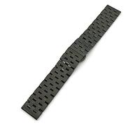 SCWZZWSY Guarda il cinturino da 20 mm/22 mm/24 mm Pulsante farfalla, cinghia di superficie lucida a rilascio rapido/20 mm/nero