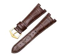 SCWZZWSY Guida fascia d'oro in pelle per Patek Philippe 5711 5712G Nautilus Watchs Men and Women Special Notch Watch Cint 25mm*12mm