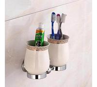 SCWZZWSY Il moderno set di hardware per bagno cromato comprende portacarpa per toilette porta portabicchiere porta tazza di tazza di tessuto e gancio di veste