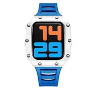 SCWZZWSY Kit di modifica custodia di lusso per kit mod cinturino 45mm 44mm fibra di carbonio ceramica per serie Iwatch 8 7 6 5 4 SE 41mm 40mm