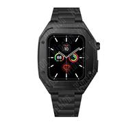 SCWZZWSY Kit di modifica della cinghia in pelle da 44 mm per banda 8 custodia 7 45 mm Mod metallo metallo cinghia per iwatch serie 8 7 se 6 5 4