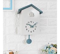 SCWZZWSY Orologio da Parete cuculo Suoni a Pendolo Orologio da Desktop Orologi guardano Muro in Stile Nordico (Grigio)
