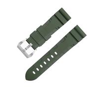 SCWZZWSY Per cinturini serie PAM1392/0682 22mm 24mm gomma fluorurata morbida cinturino in gomma FKM quadrante 42/44mm per accessori cinghia Panerai