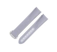 SCWZZWSY Per Omega Strap Per AT150 300 Planet Ocean De Ville Curvo End Cinturino 20mm Grigio Ad Alta Densità Nylon Pelle Bovina Cinturini Orologi, 20MM