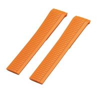 SCWZZWSY Per Patek AQUANAUT Philippe 5968A 5164A 5167A Perni metallici Arancione Marrone Cintura cinturino in gomma Cinturino in silicone da 21 mm