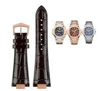 SCWZZWSY Per Patek Philippe Nautilus 7118 5712 Connettore in acciaio in vera pelle 5711 5712G Cinturino Notch 25x13mm Cinturino per orologio