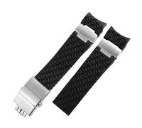 SCWZZWSY Per Ulysse Nardin cinturino in gomma siliconica 263 DIVER cinturino con estremità curva 22mm braccialetti per orologi con cintura impermeabile