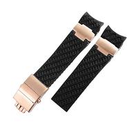 SCWZZWSY Per Ulysse Nardin cinturino in gomma siliconica 263 DIVER cinturino con estremità curva 22mm braccialetti per orologi con cintura impermeabile