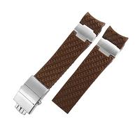 SCWZZWSY Per Ulysse Nardin cinturino in gomma siliconica 263 DIVER cinturino con estremità curva 22mm braccialetti per orologi con cintura impermeabile