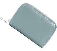 SCWZZWSY Porta carte Porta carte da donna Porta carte di credito in vera pelle unisex Porta monete Porta monete Tasca Porta carte di credito in pelle di vacchetta (Color : Blue)