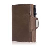 SCWZZWSY Porta carte Porta carte Porta carte pop-up minimalista per uomo Blocco Porta carte in pelle Crazy Horse Porta carte con cerniera Portamonete Porta carte (Colore : A), B