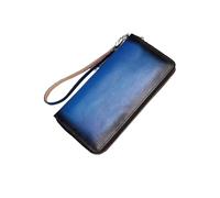 SCWZZWSY Portafoglio in Pelle da Donna, Borsa Lunga Borsa da Polso in Pelle di Vacchetta Vintage Borsa con Pochette per Banconote Porta Carte di Credito Fatto a Mano (Colore : B)