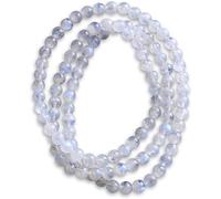 SCWZZWSY PREGHIERA BUDDHA PERCHE CACCOLA BRACOLETTO, 6 mm Crystal Stone Bracciale Buddista Ghost Pietra/Moonstone/Elastic Tibetan Buddhist Meditation Collana in pietra