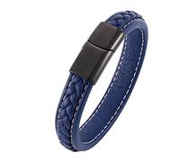SCWZZWSY Regalo per uomini Bracciale vintage uomini x forma a forma braccialetti a catena da polso in acciaio inossidabile con chiusura magnetica