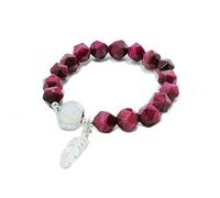 SCWZZWSY Tiger Eye Bracciale Donne Design originale Pietra di energia naturale 925 Silver Cioncant Yoga Bracciale Stretta Relief Ansia Regali di compleanno regolabili Bracciale per le donne