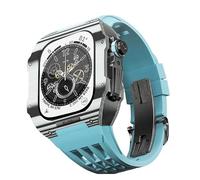 SCWZZWSY Ultima cassa leggera in fibra di carbonio + cinturino in fluorurubber, per cinturino di ricambio serie 8/7/6/5/4, per iwatch 44/45 mm Watch Band kit di aggiornamento, 44mm