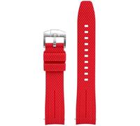 SCWZZWSY UNIVERSAL 20MM Watch Cint Men Women Rubber Release Watch Band Curved End Bands