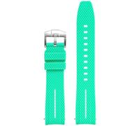 SCWZZWSY UNIVERSAL 20mm Watch Cint Men Women Rubber Release Watch Band Curving End Bands