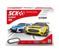 SCX - Circuito originale - Traccia completa - 2 Auto incluse - Scala 1:32 (Circuito Classic Sprint Track)