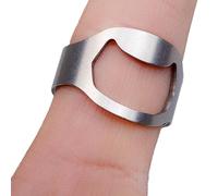 scyca Anello apribottiglie a dito,Anello apribottiglie in acciaio inossidabile | Apribottiglie di birra,Strumento per bar di birra, apribottiglie ad anello, utensili
