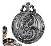 scyca Custodia per orologio da taschino, custodia per orologio da tasca con drago, scatola per orologio da tasca con dadi vintage, nostalgico stoccaggio orologio da tasca, pratica scatola