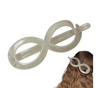 scyca Fermagli per capelli francesi,Fermagli per capelli francesi,Fermagli per capelli piatti con clip antiscivolo | Figura 8 retrò per acconciature temperamento, spilla antiscivolo per