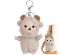 scyca Giocattolo Riempito di Pecore, Portachiavi Animale Riempito di Pecore - Charm per Borsa di Pecora per Bambini, Peluche Multifunzionale il Giocattolo di Peluche Ciondolo Chiave
