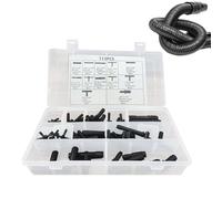 scyca Kit assortimento di connettori per vuoto, connettore per tubi per vuoto per auto - Kit assortimento di connettori a T per vuoto da 113 pezzi, 12 dimensioni,Connettori per tubi per tubo di vuoto