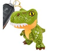 scyca Portachiavi tirannosauro ripieno,Portachiavi in peluche per zaini,Pendenti del fumetto del tirannosauro della peluche - Ciondoli della borsa, giocattoli appesi portatili multifunzionali, Verde