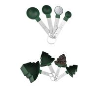 scyca Set di tazze e cucchiai dosatori, set di tazze e cucchiai dosatori da forno - 8 x misurini da cucina a forma di albero di Natale, set di misurazione della cottura preciso per