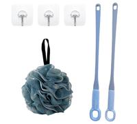 scyca Spazzola per dita con manico lungo, spazzola per piedi con manico lungo, applicatore per lozioni in silicone | Spazzola da bagno ergonomica e morbida per la pulizia tra le dita dei piedi
