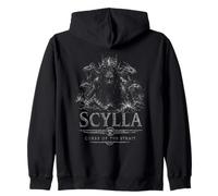 Scylla Maledizione del Mostro Mare Greco Stretto Felpa con Cappuccio