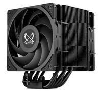 Scythe Mugen 6 Dual Fan Black Edition CPU Air Cooler, Intel LGA1700, LGA1151, AMD AM5, AM4 Support, 120 mm, torre singola, copertura superiore in alluminio (Mugen 6 Dual Fan Black Edition)