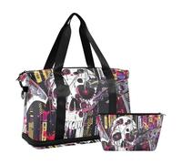 Scythe Of Death - Borsone da viaggio con borsa da toilette per viaggi in aereo, set da 2 pezzi, falce della morte, 1 size