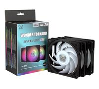Scythe Wonder Tornado - Ventola ARGB per case del computer, 120 mm, per giochi e prestazioni, alimentazione 12 V a 4 pin, illuminazione ARGB a 3 pin, spessore 25 mm, materiale PBT, 2500 giri/min