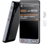 SCZND Traduttore Simultaneo Vocale, Traduttore Vocale Istantaneo Multilingue con 142 Lingue Online/19 Offline | Italiano Offline, Traduzione di Foto 5 Megapixel Supporta WiFi/Hotspot, 2000 mAh Standby