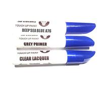 SD COLORS 12 ml Vernice Ritocco con Pennello e Vernice Trasparente - Deep Sea Blue (A76) - Compatibile con BMW - Riparazione di Graffi, Scheggiature e Verniciatura