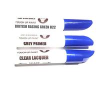 SD COLORS 12 ml Vernice Ritocco con Pennello, Vernice Trasparente e Primer - British Racing Green (B22) - Compatibile con BMW - Riparazione di Graffi, Scheggiature e Verniciatura
