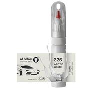SD COLORS Arctic White 326 - Pennello per ritocchi da 20 ML per riparazione graffi (solo vernice)