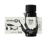 SD COLORS Azurite Black S34 - Vernice per ritocchi da 15 ML, Colore Nero Azurite