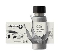 SD COLORS C2K - Vernice per ritocchi, 15 ML, per riparazione graffi e scheggiature, codice colore C2K, colore: argento