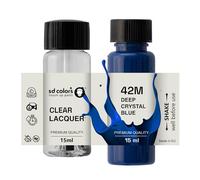 SD COLORS Deep Crystal Blue 42 M New Touch Up Paint 15 ML RIPARAZIONE SCRATCH CHIP Brush COLORE CODICE 42M CRISTALLO BLU (VERNICI+LACQUA)