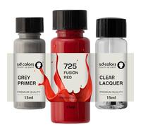 SD COLORS FUSION RED 725 - Vernice per ritocchi, 15 ML, per riparazione graffi e scheggiature, codice colore 725, colore rosso