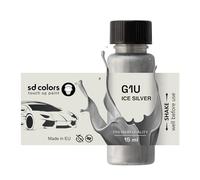 SD COLORS G1U - Vernice per ritocchi, 15 ML, per riparazione graffi e scheggiature, codice colore G1U argento ghiaccio (solo vernice)