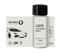 SD COLORS GRIGIO PLATINUM LD7X D7X 2R Nuovo Ritocco Vernice 15 ML RIPARAZIONE SCRATCH CHIP PENNELLO COLORE CODICE LD7X D7X 2R GRIGIO PLATINO (Solo VERNICIe)