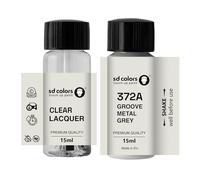 SD COLORS GROOVE METAL GRIGIO 372A 372/A Nuovo Ritocco Vernice 15 ML RIPARAZIONE GRAFFIO PENNELLO COLORE CODICE 372A 372/A GROOVE METAL GRIY (VERNICIE+LACQUA)